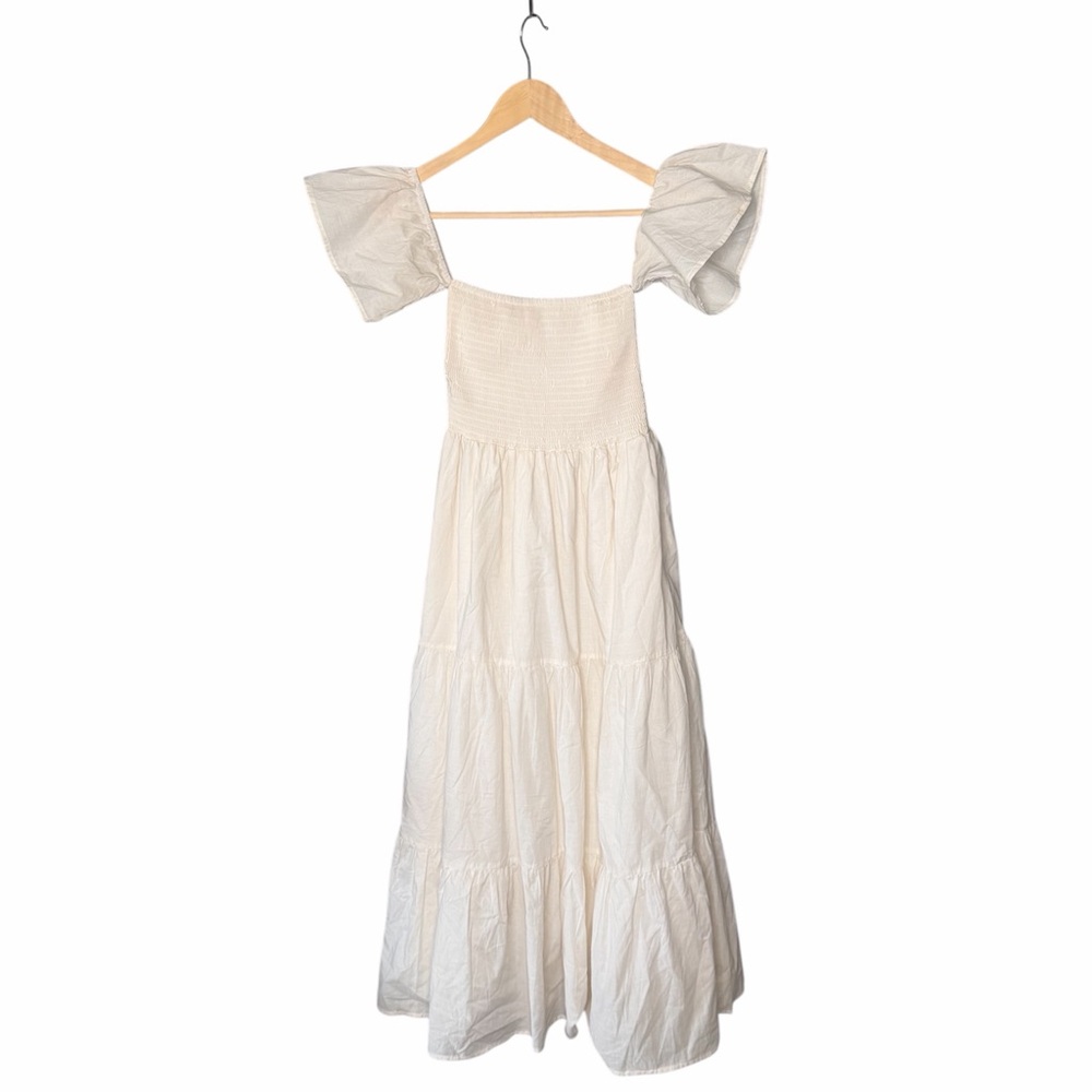 Petal & Pup Smocked Tiered Flutter Sleeve Maxi - Picture 2 of 11